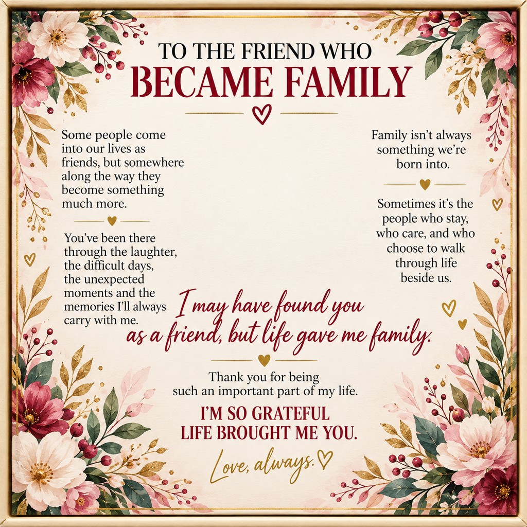 To The Friend Who Became Family - Love Knot Necklace