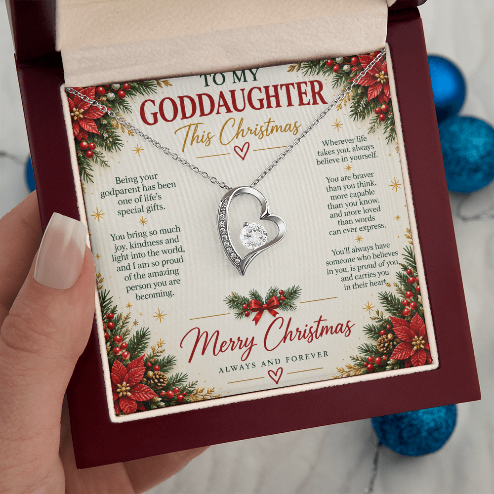 To My Goddaughter - Christmas Forever Love Necklace