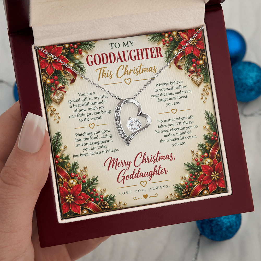 To My Goddaughter - Christmas Forever Love Necklace