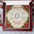 To My Goddaughter - Christmas Forever Love Necklace