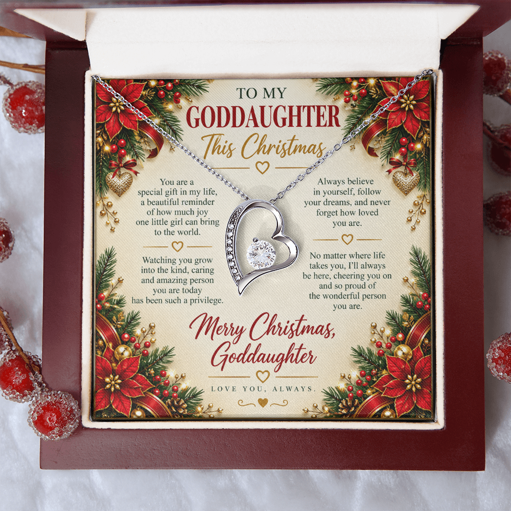 To My Goddaughter - Christmas Forever Love Necklace