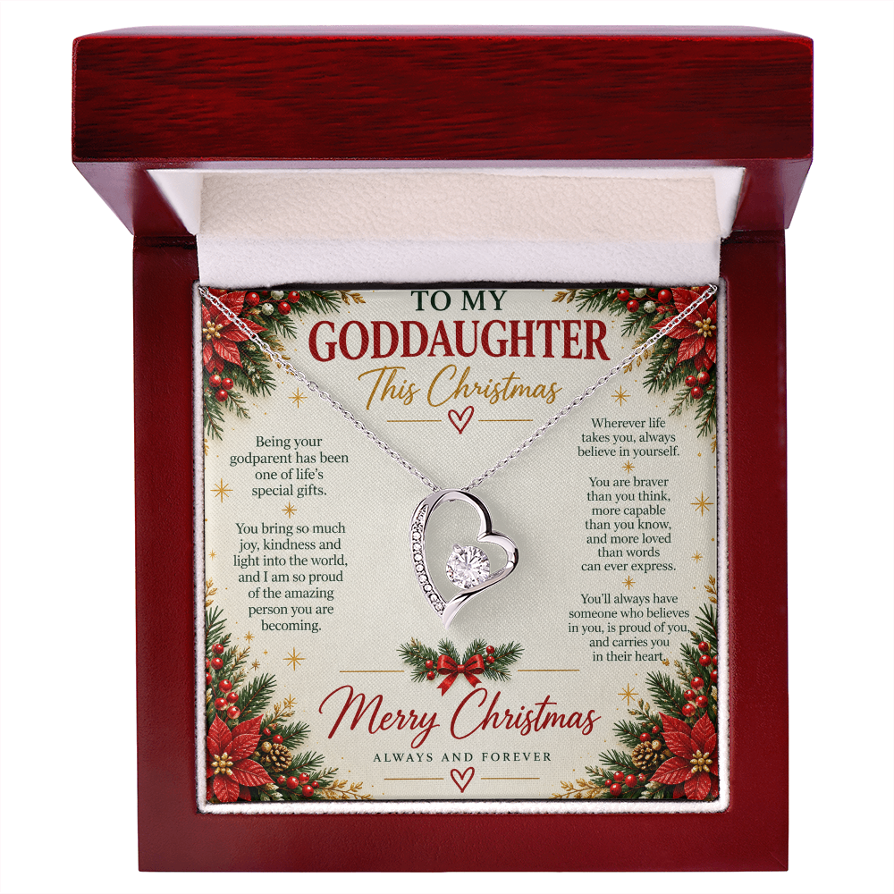 To My Goddaughter - Christmas Forever Love Necklace