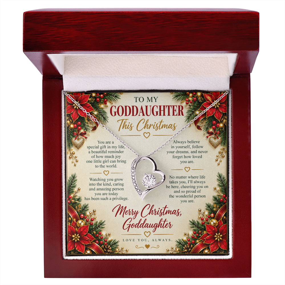 To My Goddaughter - Christmas Forever Love Necklace