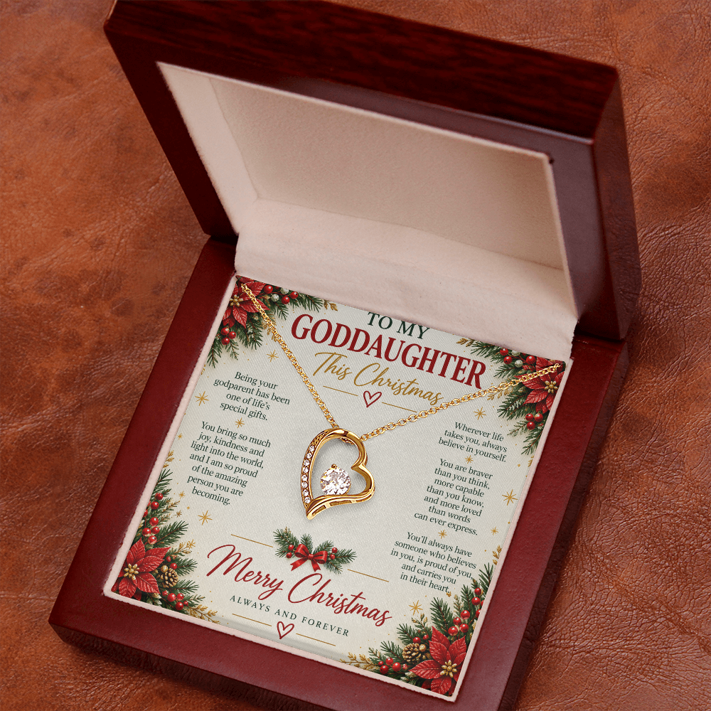 To My Goddaughter - Christmas Forever Love Necklace