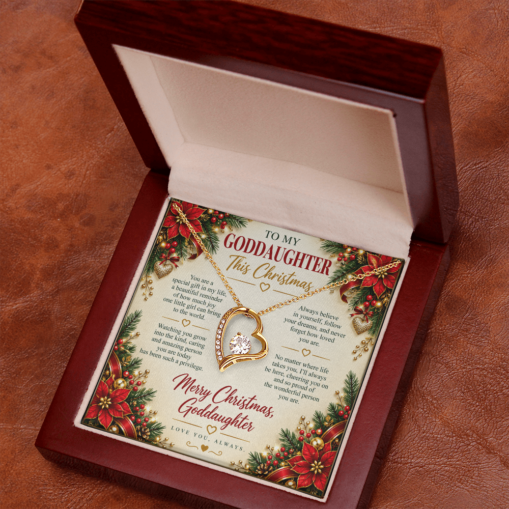 To My Goddaughter - Christmas Forever Love Necklace