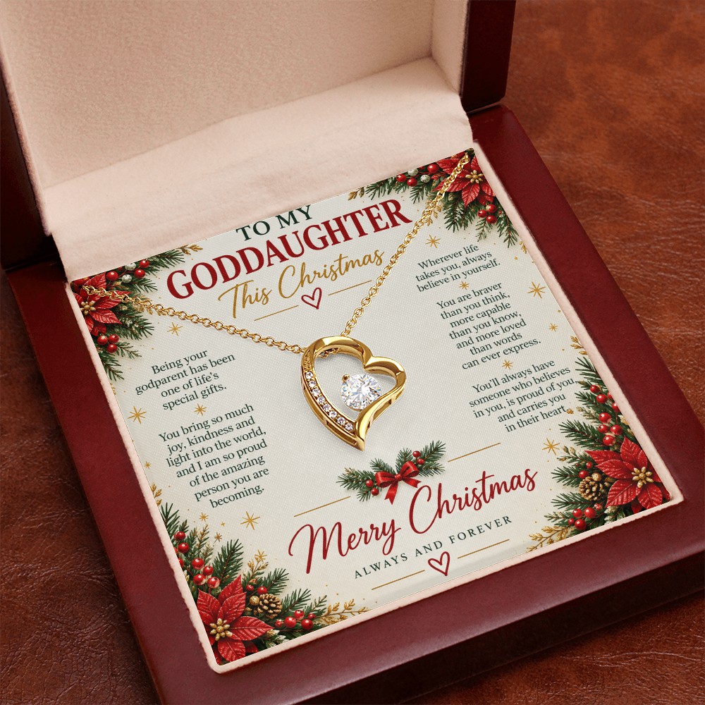 To My Goddaughter - Christmas Forever Love Necklace