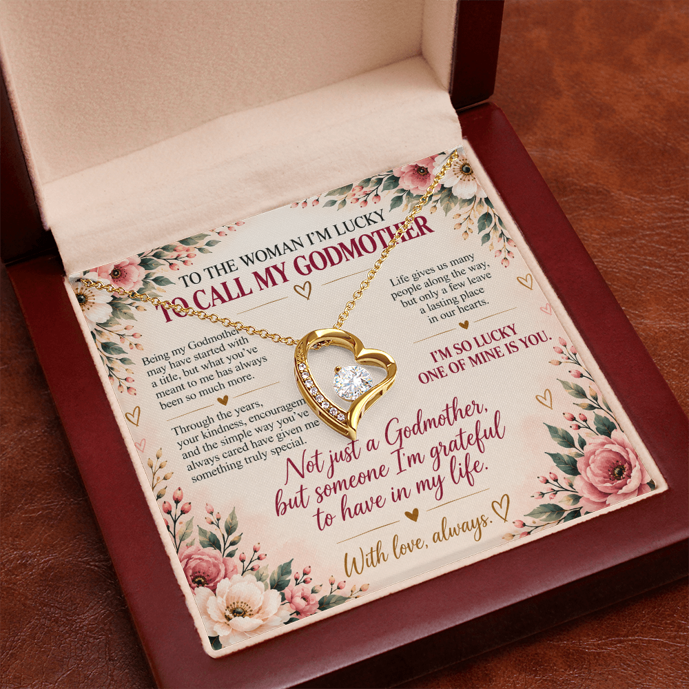 To The Woman I'm Lucky To Call My Godmother - Forever Love Necklace