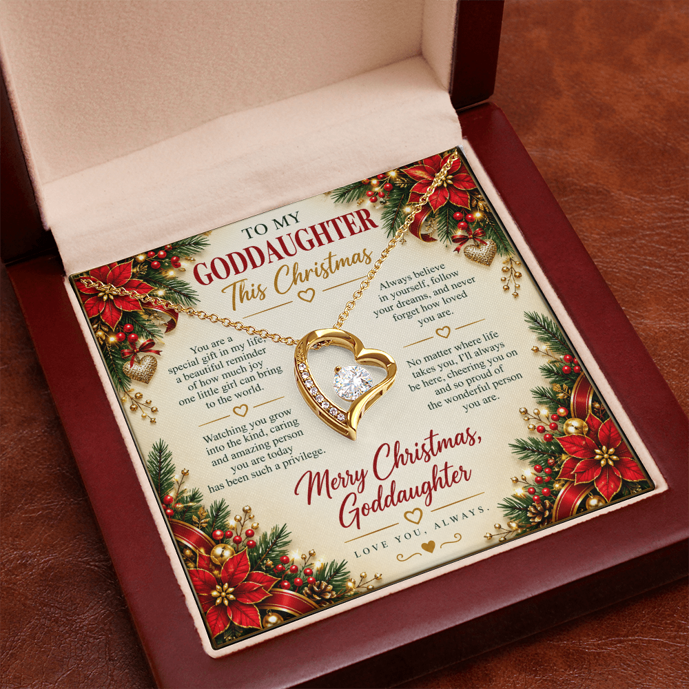 To My Goddaughter - Christmas Forever Love Necklace