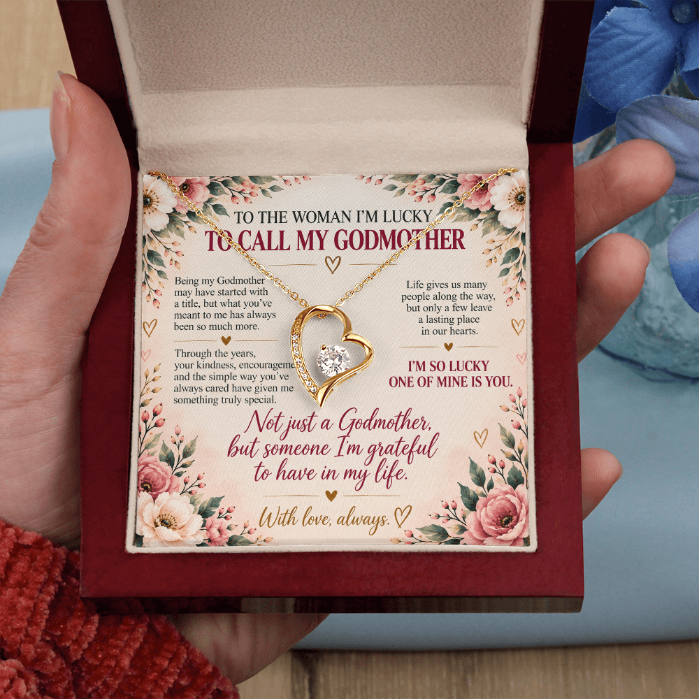 To The Woman I'm Lucky To Call My Godmother - Forever Love Necklace
