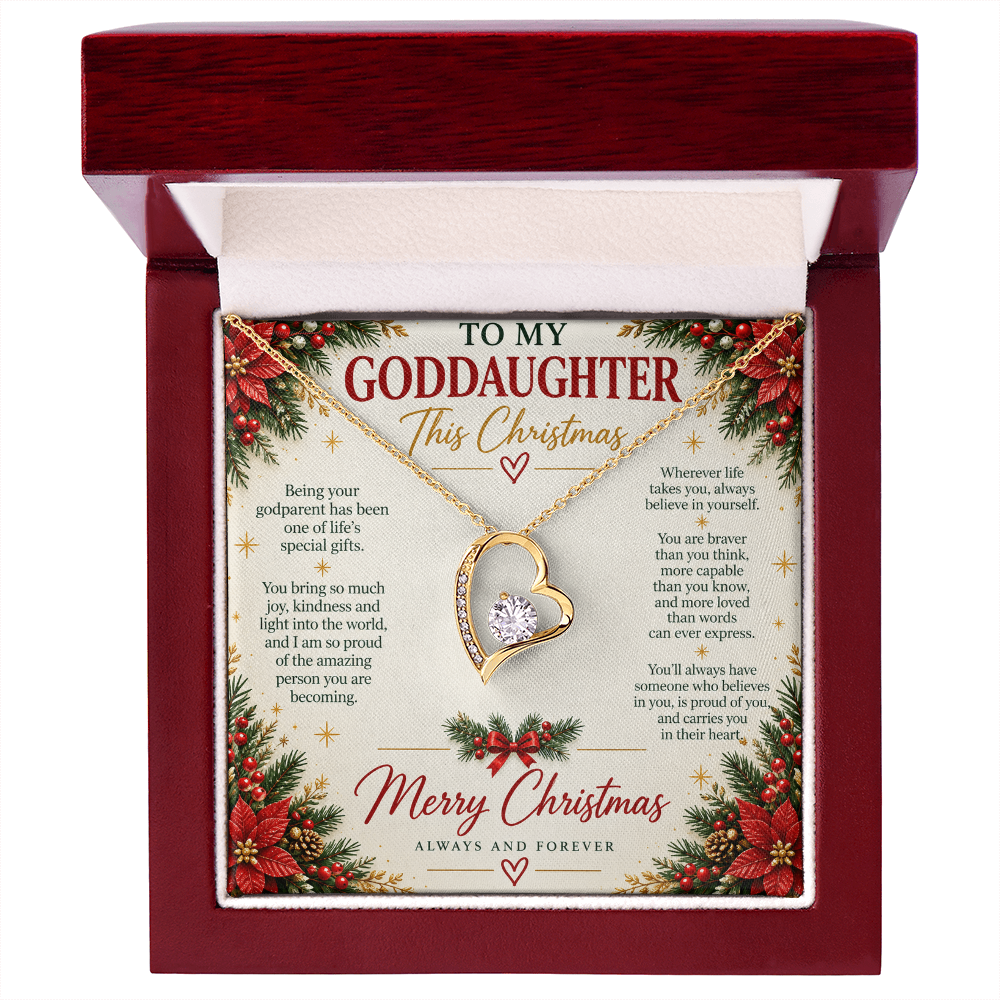 To My Goddaughter - Christmas Forever Love Necklace