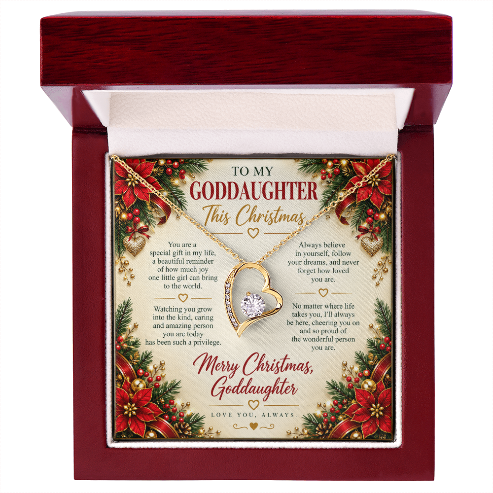 To My Goddaughter - Christmas Forever Love Necklace