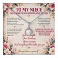 To My Niece - Never Forget How Remarkable You Are Eternal Hope Necklace