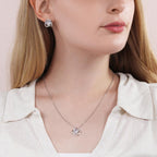 To My Daughter - Christmas Love Knot Necklace & Earring Set