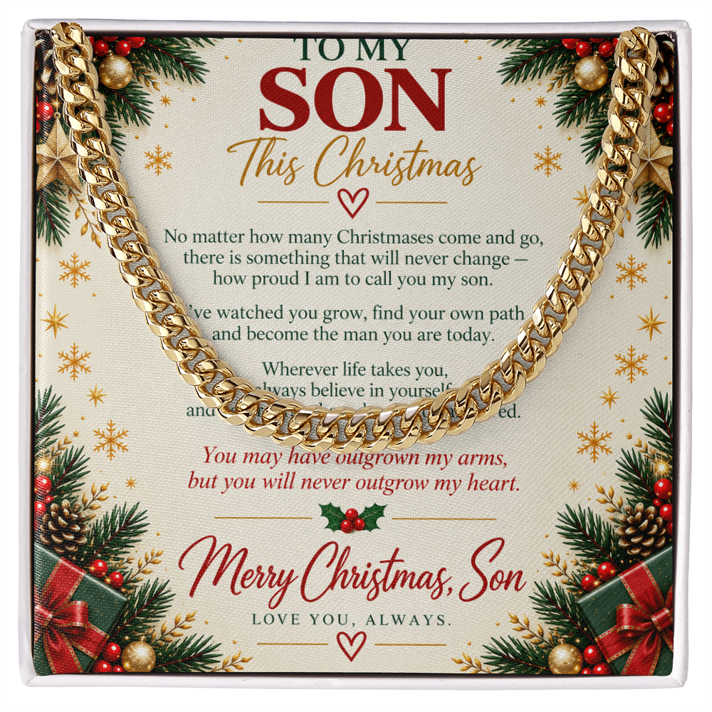 To My Son - Christmas Cuban Link Chain