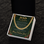To My Dad - Christmas Cuban Link Chain