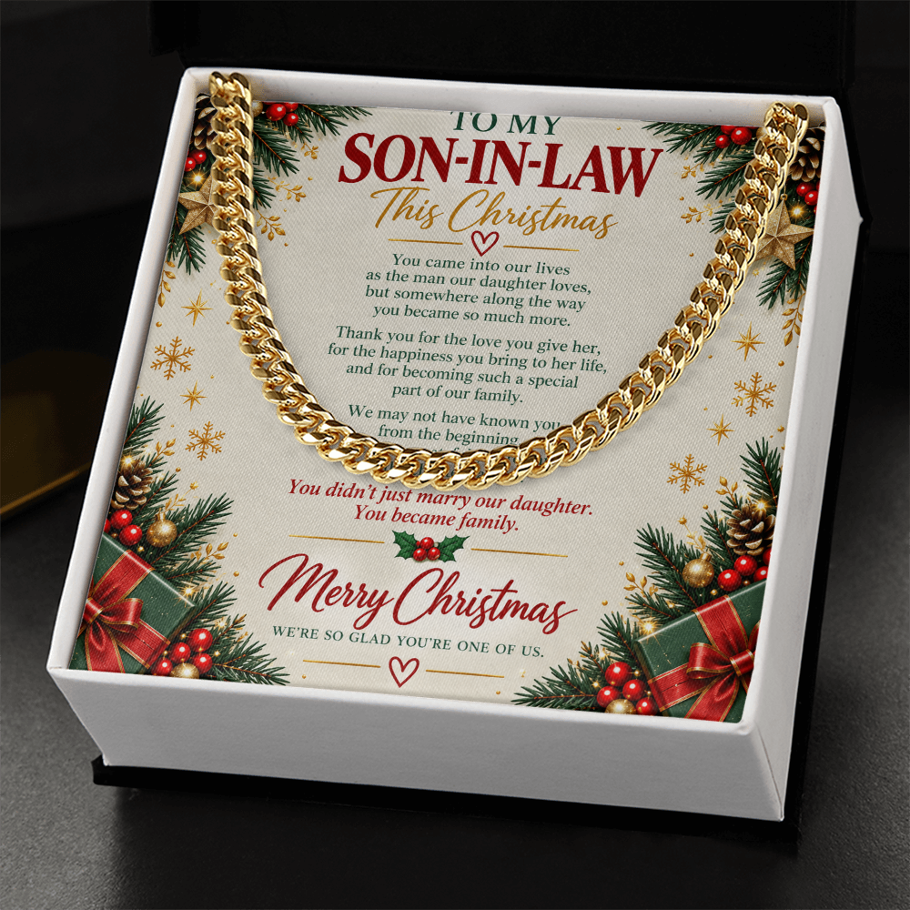 To My Son-in-Law - Christmas Cuban Link Chain