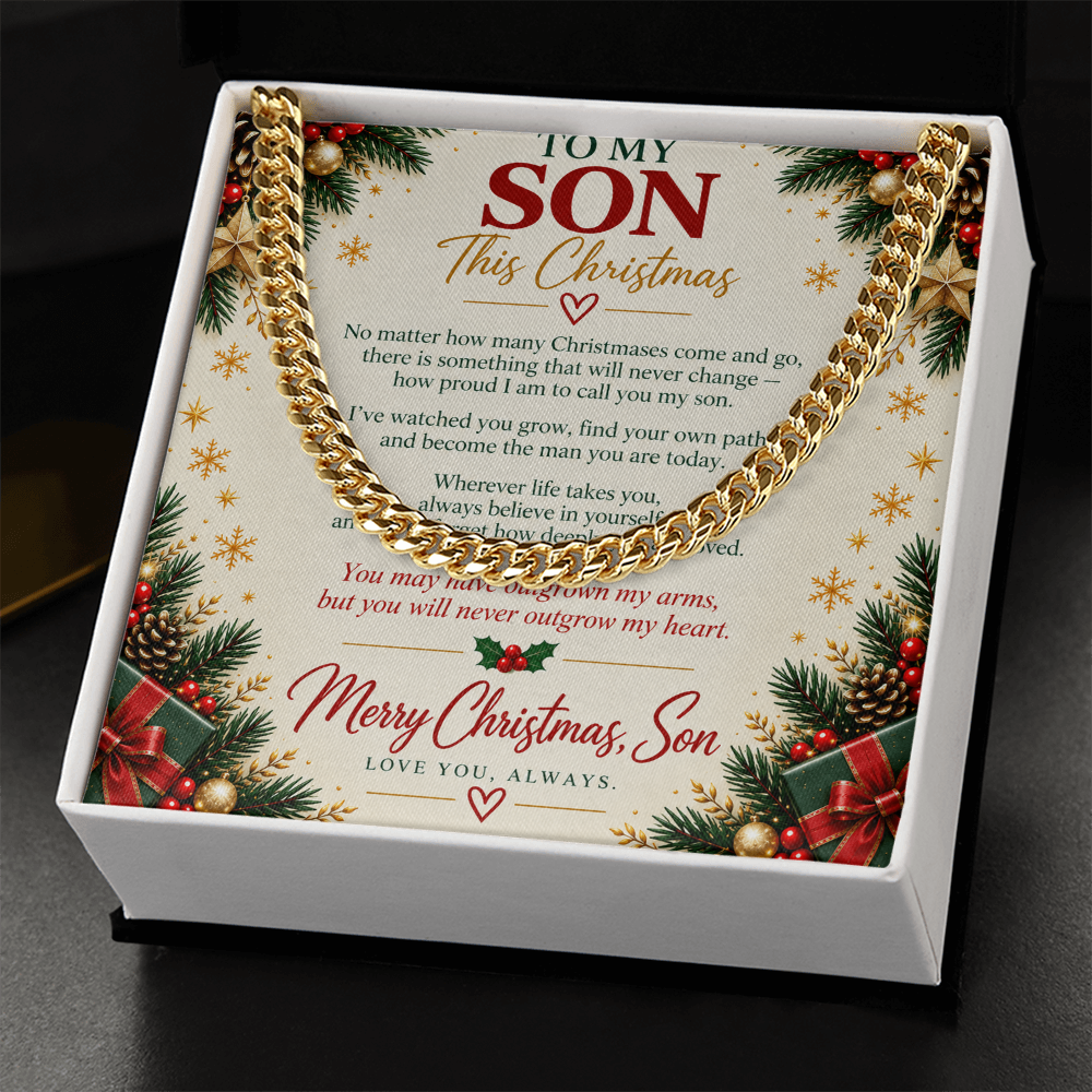 To My Son - Christmas Cuban Link Chain