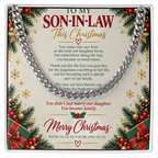 To My Son-in-Law - Christmas Cuban Link Chain