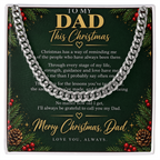 To My Dad - Christmas Cuban Link Chain
