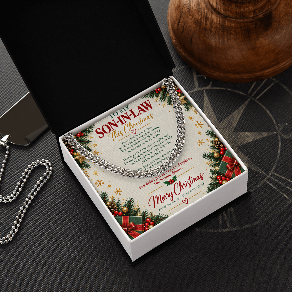 To My Son-in-Law - Christmas Cuban Link Chain
