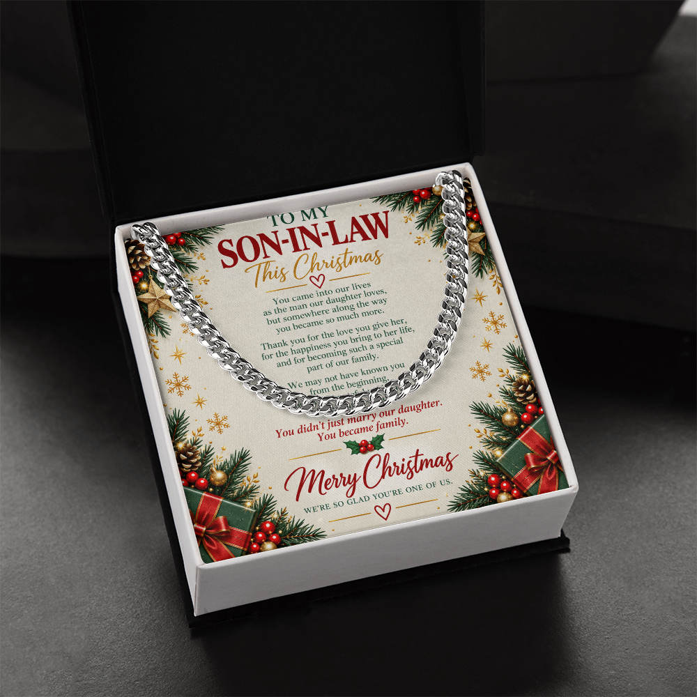 To My Son-in-Law - Christmas Cuban Link Chain