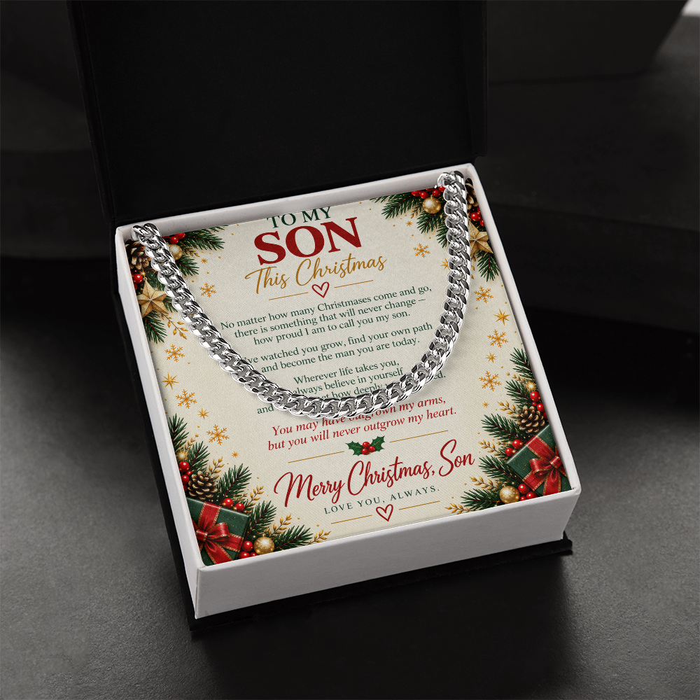 To My Son - Christmas Cuban Link Chain