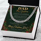 To My Dad - Christmas Cuban Link Chain