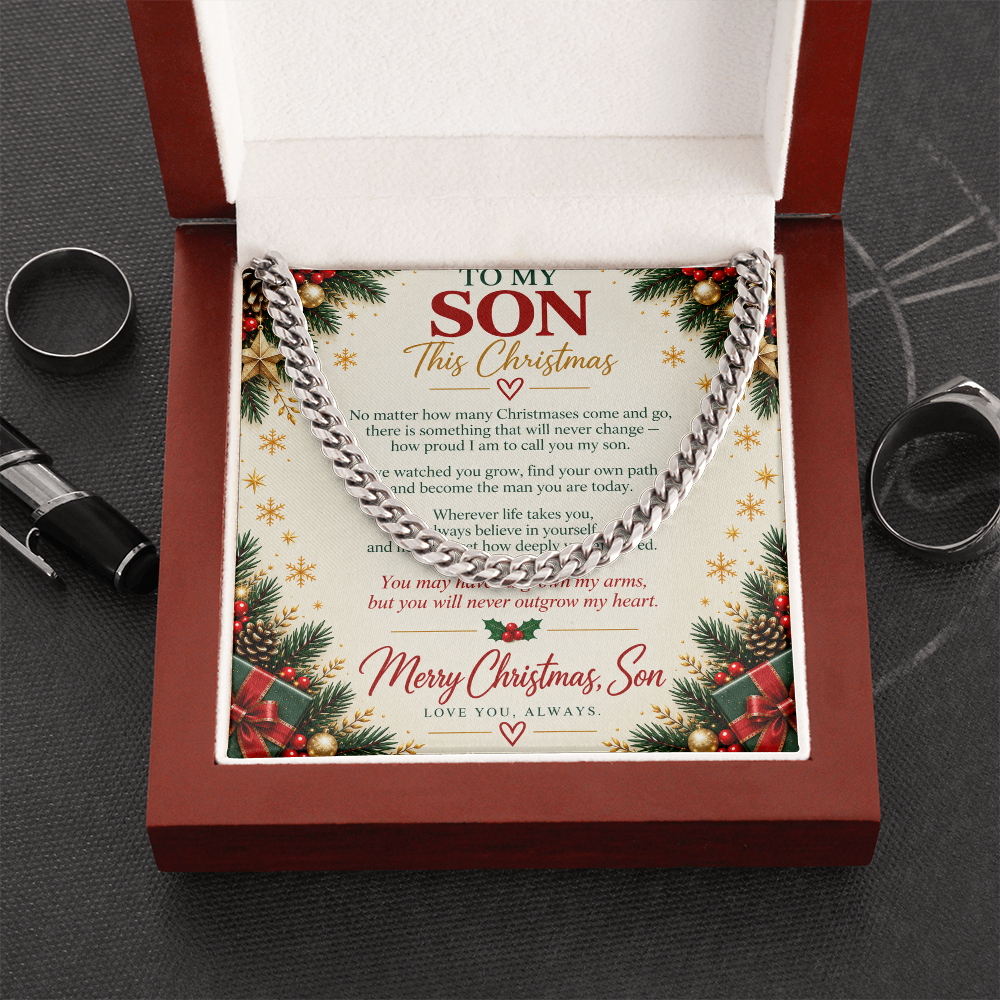 To My Son - Christmas Cuban Link Chain