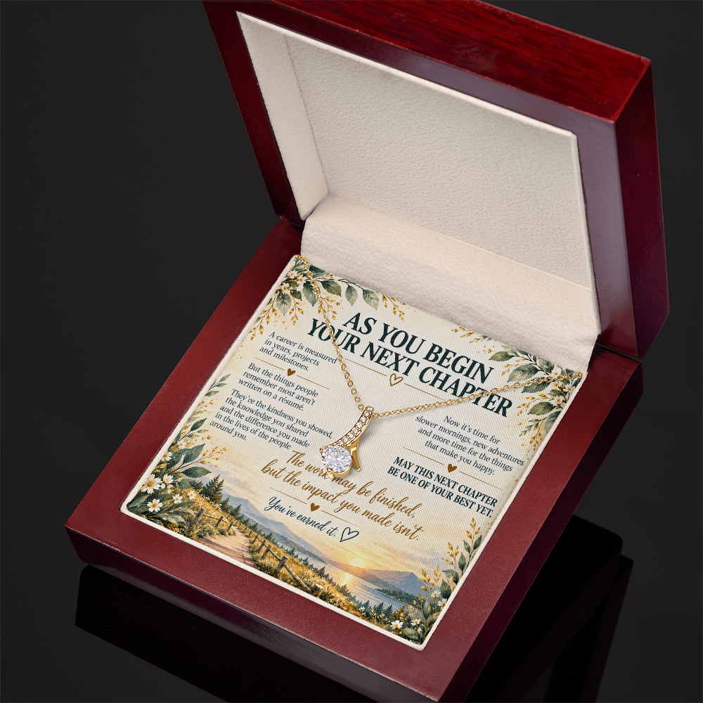 As You Begin Your Next Chapter - Retirement Alluring Beauty Necklace