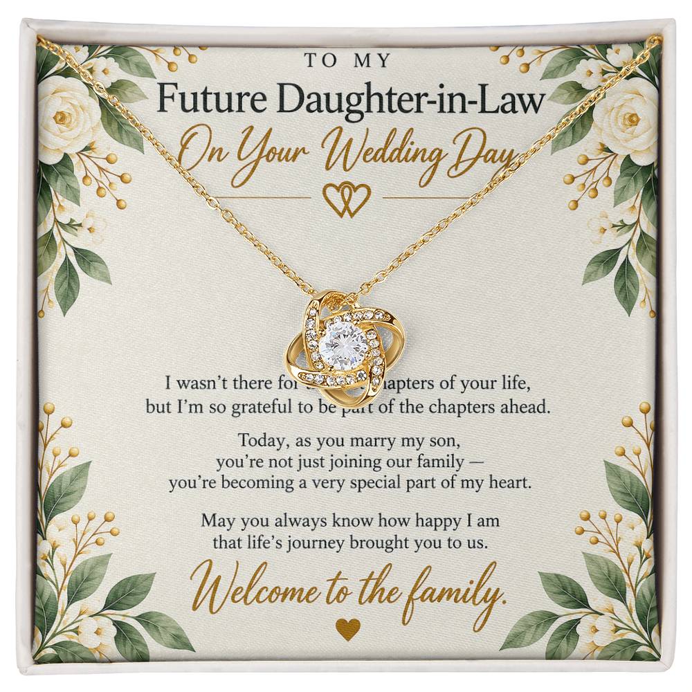 To My Future Daughter-in-Law - Wedding Day Love Knot Necklace