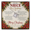 To My Niece - Christmas Love Knot Necklace