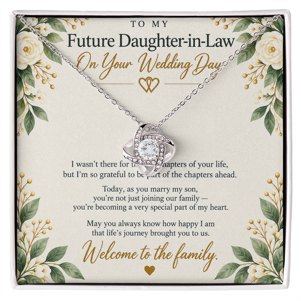 To My Future Daughter-in-Law - Wedding Day Love Knot Necklace