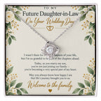 To My Future Daughter-in-Law - Wedding Day Love Knot Necklace