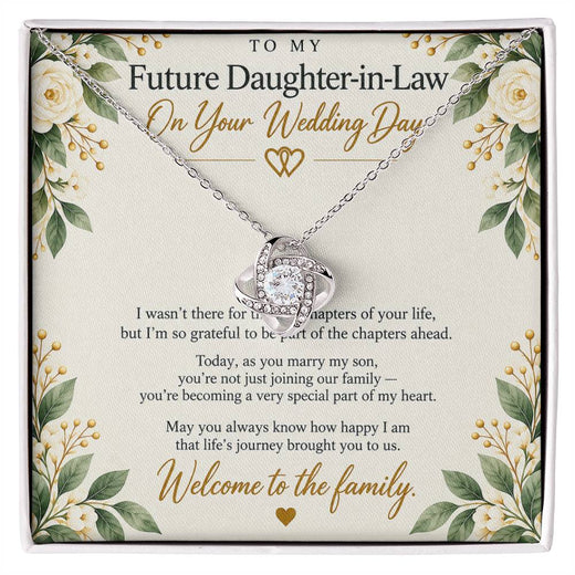 To My Future Daughter-in-Law - Wedding Day Love Knot Necklace