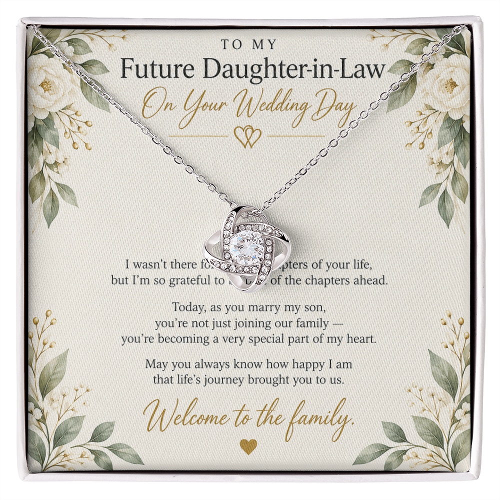 To My Future Daughter-in-Law - Wedding Day Love Knot Necklace