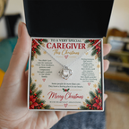 To a Very Special Caregiver - Christmas Love Knot Necklace