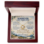 Wherever Life Takes You - Moving Away Love Knot Necklace