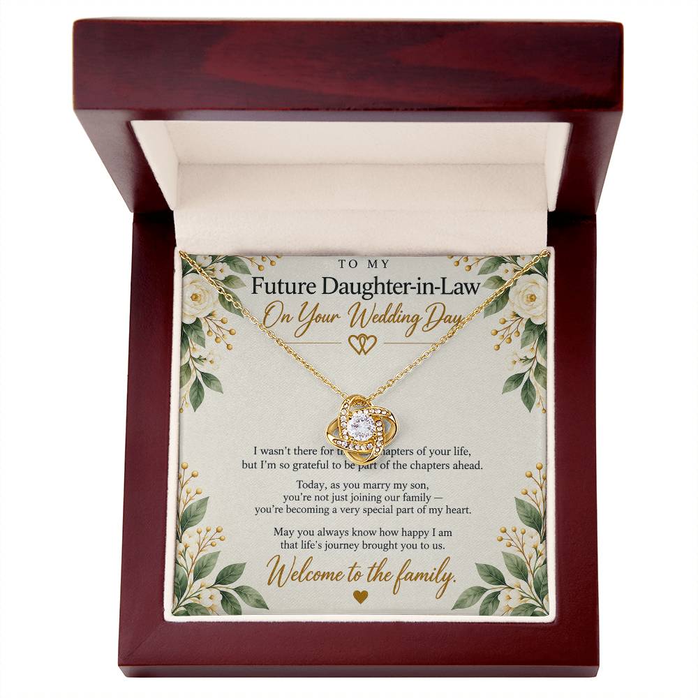 To My Future Daughter-in-Law - Wedding Day Love Knot Necklace
