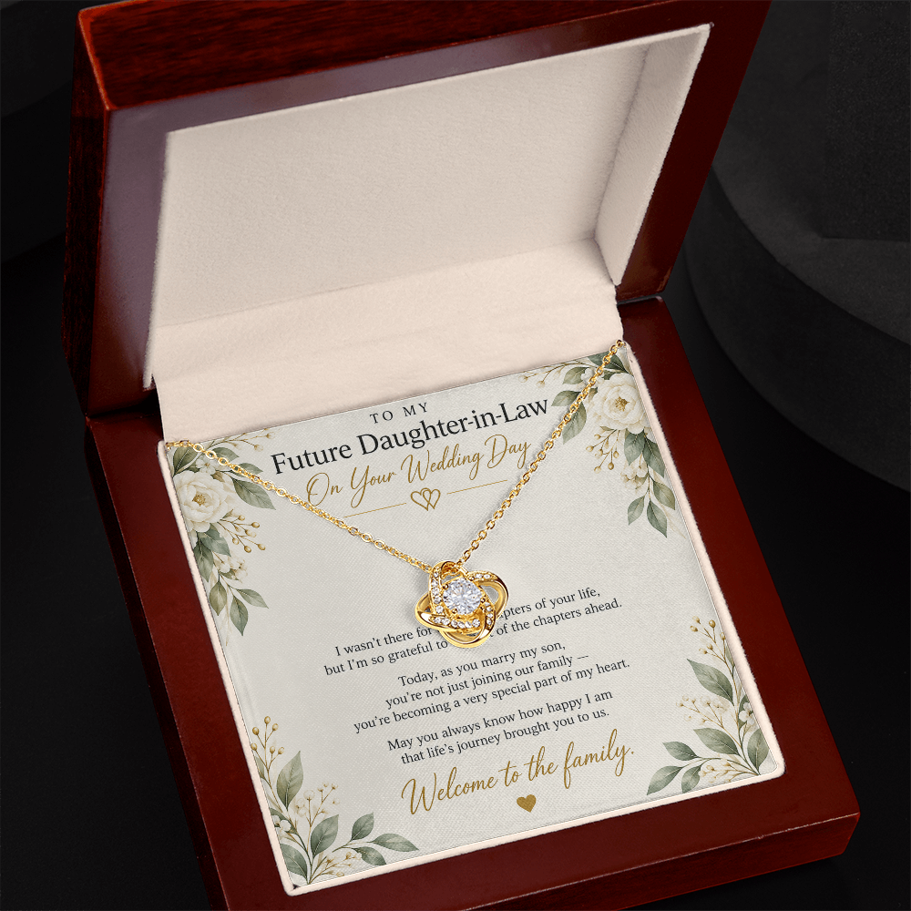 To My Future Daughter-in-Law - Wedding Day Love Knot Necklace