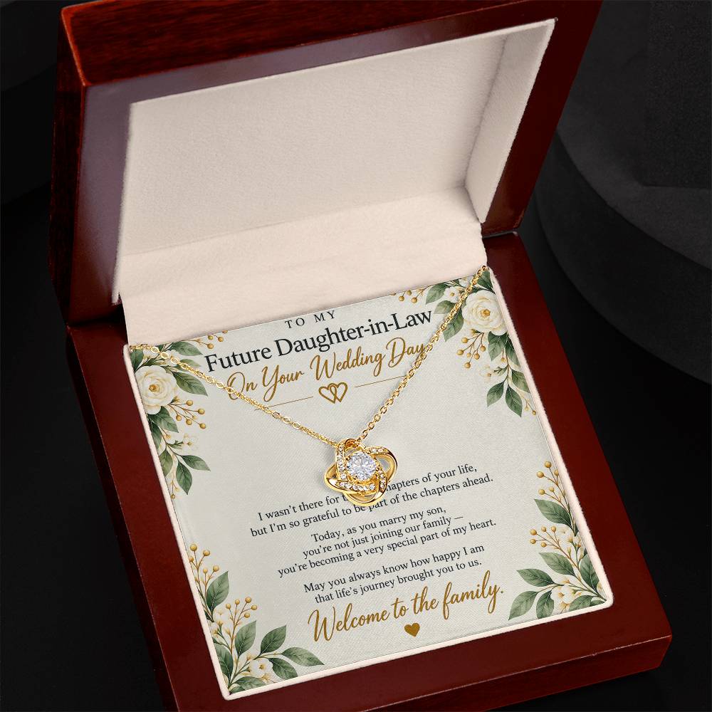To My Future Daughter-in-Law - Wedding Day Love Knot Necklace