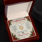 To a Very Special Caregiver - Christmas Love Knot Necklace