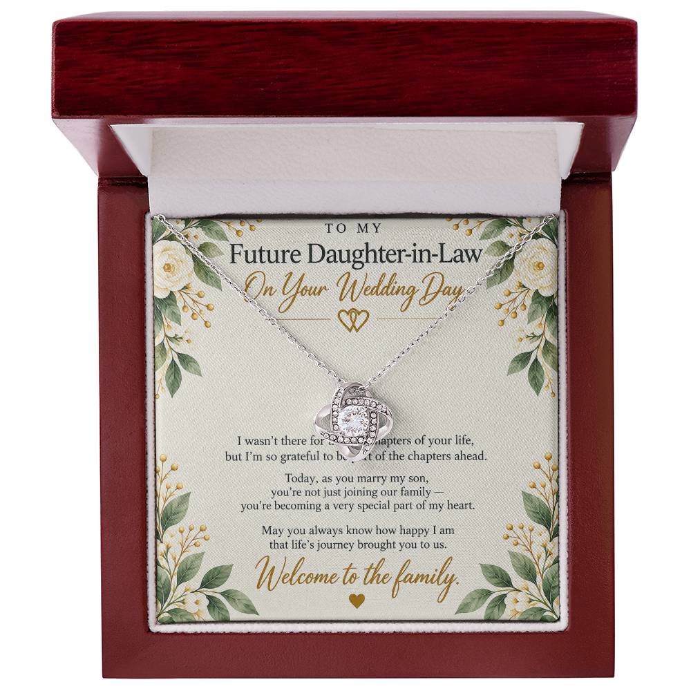 To My Future Daughter-in-Law - Wedding Day Love Knot Necklace