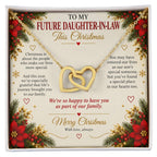 To My Future Daughter-in-Law - Christmas Interlocking Hearts Necklace