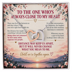 Always Close To My Heart - Long Distance Interlocking Hearts Necklace