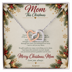 To My Mom - Christmas Interlocking Hearts Necklace