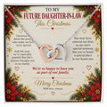 To My Future Daughter-in-Law - Christmas Interlocking Hearts Necklace
