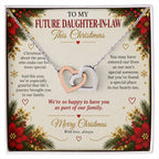 To My Future Daughter-in-Law - Christmas Interlocking Hearts Necklace