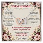 To The Woman Who Raised Me - Interlocking Hearts Necklace