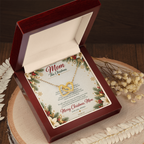 To My Mom - Christmas Interlocking Hearts Necklace