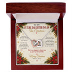To My Future Daughter-in-Law - Christmas Interlocking Hearts Necklace